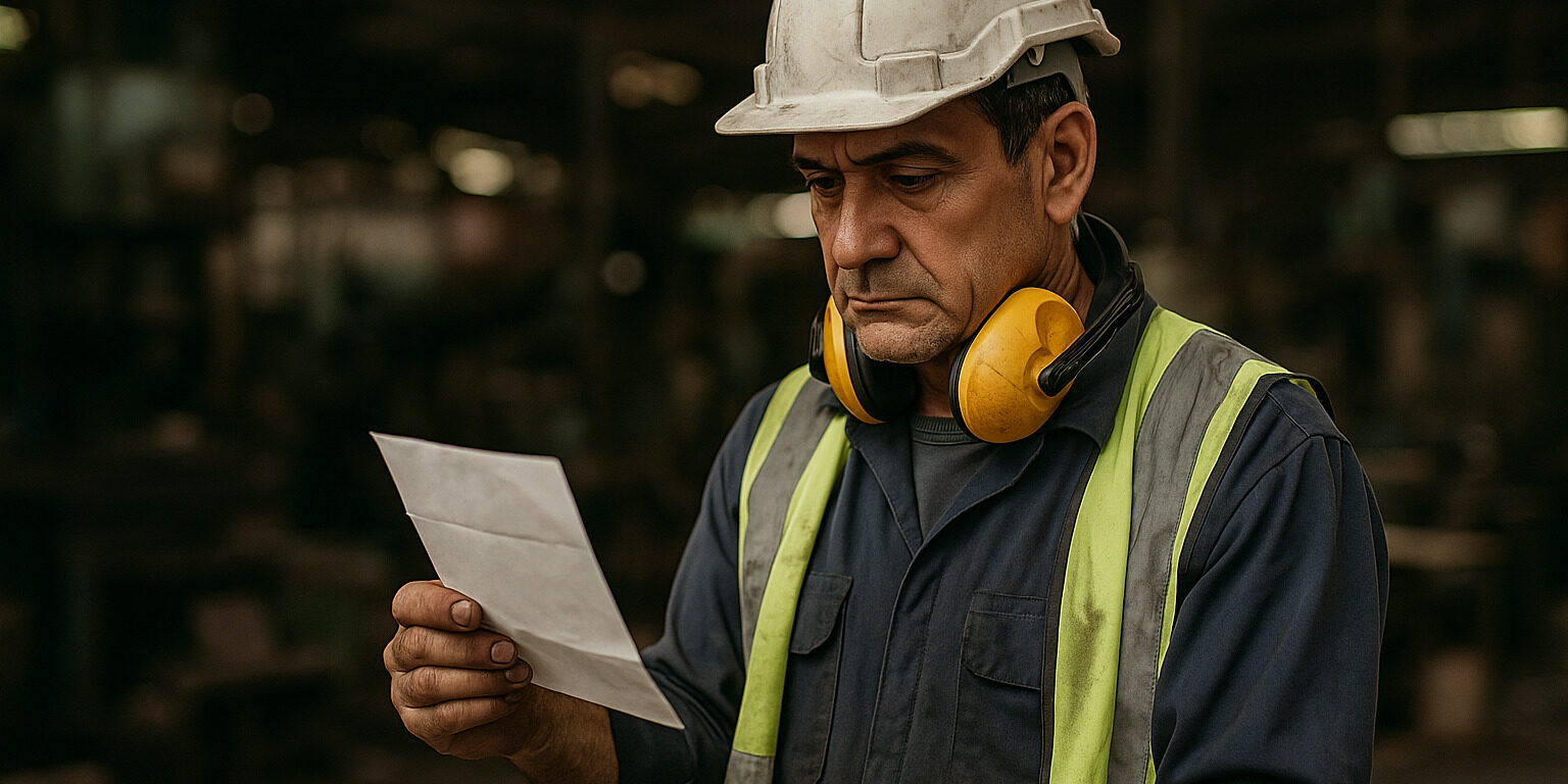 Trabalhador com EPI em ambiente industrial trabalhador com EPI em ambiente insalubre recebendo adicional