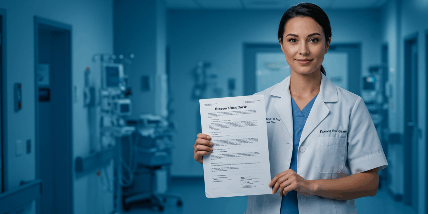 direitos-enfermeiro-temporario Enfermeiro segurando contrato de trabalho temporário em ambiente hospitalar